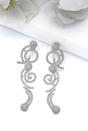 Silver Classy Swirl Dangle Earrings, Image 2 of 4