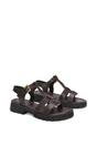 Brown XY LONDON Brown 'Maddison' Chunky Gladiator Sandals With Ankle Strap, Image 3 of 6