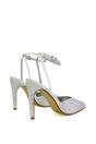 White XY LONDON White 'Indyah' Diamante 2 Part Shoes Ankle Strap Stiletto High, Image 3 of 5