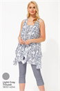 Ivory  Paisley Print Crinkle Tunic Top, Image 8 of 8