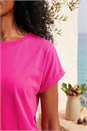 Pink Stretch Cotton Jersey T-Shirt, Image 4 of 4