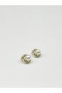 Gold Pearl Diamante Stud Earrings - Gift Boxed, Image 3 of 6