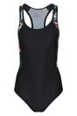 Black Take The Plunge Floral Swimsuit, Image 1 of 6