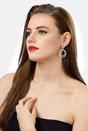 Silver Gleaming Cluster Drop Earrings, Image 4 of 4
