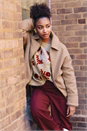 Stone Boucle Bomber Jacket, Image 2 of 6