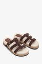 Dark Brown Bambi Multi Strap Footbed Sandal, Image 4 of 6