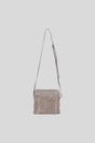 Grey Genuine Leather Crossbody Bag with Adjustable Strap, Image 4 of 5