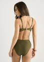 Olive Gini London Olive Textured Hardware Detail Bikini Bottom, Image 2 of 4