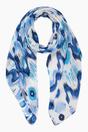 Blue Sarta Blue Abstract Ikat Lightweight Scarf, Image 1 of 3