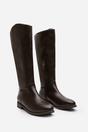Dark Brown 'Nyla' Knee High Boots With Low Flat Heel, Image 4 of 7