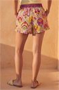 Pink Mixed Print Stretch Shorts, Image 3 of 4