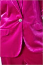 PINK Velvet Diamante Button Stretch Blazer, Image 5 of 6