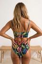 Multi WOVCOR Multi Animal Print Bikini Set with Underwired Top and Tie Side Bottom, Image 4 of 4