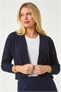 Navy  Petite Lace Back Bolero Cardigan, Image 4 of 5
