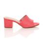 Coral AJVANI Coral Mid Block Heel Peep Toe Mules Sandals, Image 2 of 6