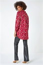 Wine Dusk Metallic Feather Print Shirt , Image 4 of 6