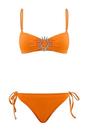 Orange Sun Hardware Detail Tie Side Triangle Bikini Set, Image 2 of 3