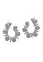 Silver Contemporary U-shaped Earrings, Image 1 of 5