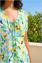 White Dusk Floral Motif Tie Top, Image 4 of 4