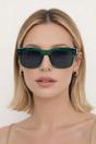 Green Square Sunglasses in Green Black, Image 1 of 5