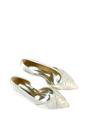 Ivory XY LONDON Ivory 'Freya' Pointed Toe Kitten Low Heel Classic Bridal Shoe Pumps, Image 6 of 6