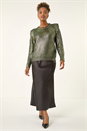 Green Metallic Crew Neck Knit Jumper, Image 4 of 7