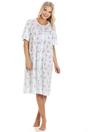 Aqua Camille Lingerie Aqua Short Sleeve Button Up Floral Nightdress, Image 1 of 6