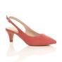 Coral AJVANI Coral Mid Heel Slingback Pointed Toe Court Shoes, Image 1 of 6