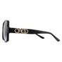 Black Jimmy Choo Black Square Black Dark Grey Gradient SAMMI/G/S Sunglasses, Image 3 of 4