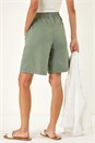 Khaki Drawcord Detail Pocket Shorts, Image 3 of 5