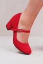 Red 'Araceli' Block Heel Mary Jane Pumps, Image 2 of 2