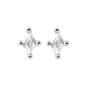 Gold Tiny Stud Diamond April Birthstone Sterling Silver Earrings, Image 1 of 1
