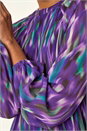 Purple Abstract Print Pleated Top, Image 5 of 5