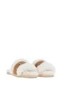 Tan Fenland England Tan 'Sophie' Sheepskin Fluffy Sliders with Suede Top, Image 2 of 4