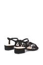 Black 'Katie' Low Heel Open Toe Sandals With Ankle Strap, Image 4 of 5
