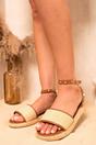 Gold iKrush Gold Hazel Studs Decorated Platform Strappy Sandals, Image 3 of 7