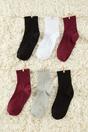 Multi 6 Pack Cotton Ribbed Knit Crew Socks, Image 1 of 3