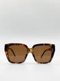 Brown Tortoiseshell Oversized Cat Eye Sunglasses, Image 2 of 7