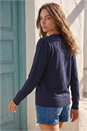 Navy  Petite Classic Crew Neck Jumper, Image 3 of 4