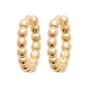 Gold 18ct Gold Plated Beaded Huggies, Image 1 of 1
