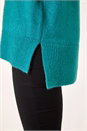 Teal Roll Neck Knit Jumper, Image 5 of 5