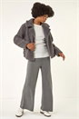 Charcoal Pinstripe Jersey Stretch Trousers, Image 2 of 5