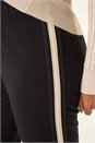 Black Straight Leg Side Stripe Trousers, Image 5 of 5