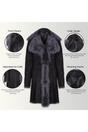 Dark Grey Toscana Sheep Suede Leather Trench Coat, Image 3 of 7