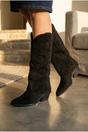 Black iKrush Black Ivy Womens Embroidered Western Cowboy Boots, Image 1 of 7