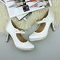 White AJVANI White High Heel Mary Jane Court Shoes, Image 4 of 5