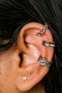Silver The Colourful Aura Silver and Gold, 3pc Adjustable, Hammered Ear Cuff, Image 1 of 2