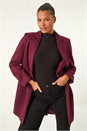 Plum Tailored Single Breasted Coat, Image 2 of 8