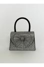 Black Rhinestone Grab Bag with Bow Detail, Image 2 of 6