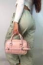 Pink Barrel Satchel handbag With Shoulder Strap, Image 2 of 2